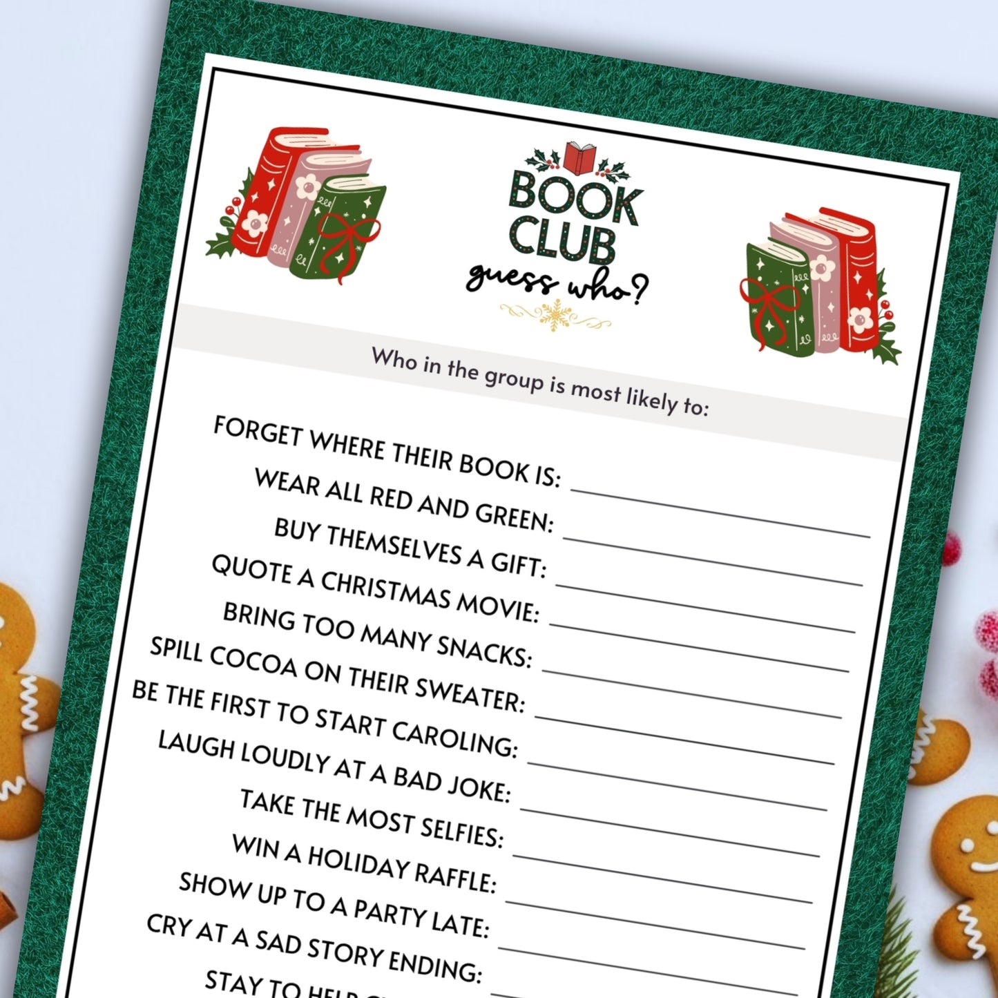 Book Club Christmas Guess Who?