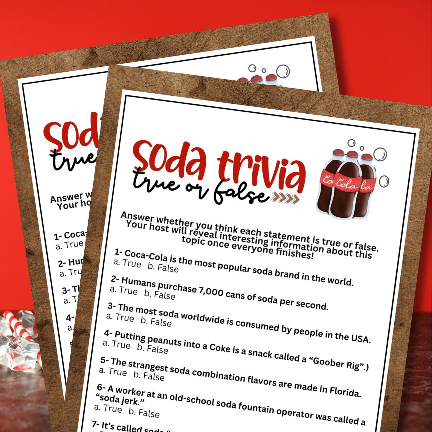 Soda Trivia True Or False