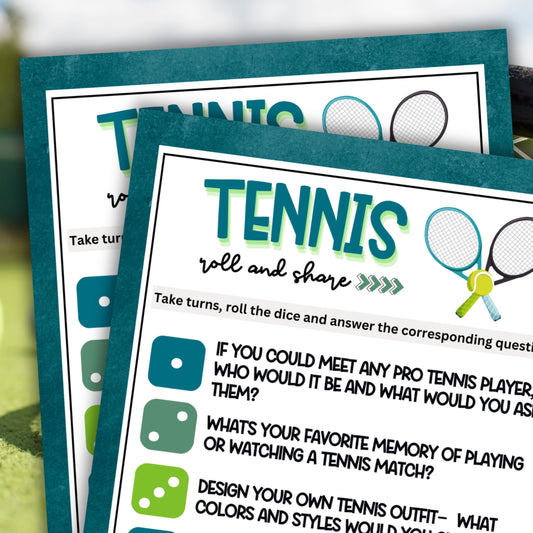 Tennis Themed Roll & Share Dice Game