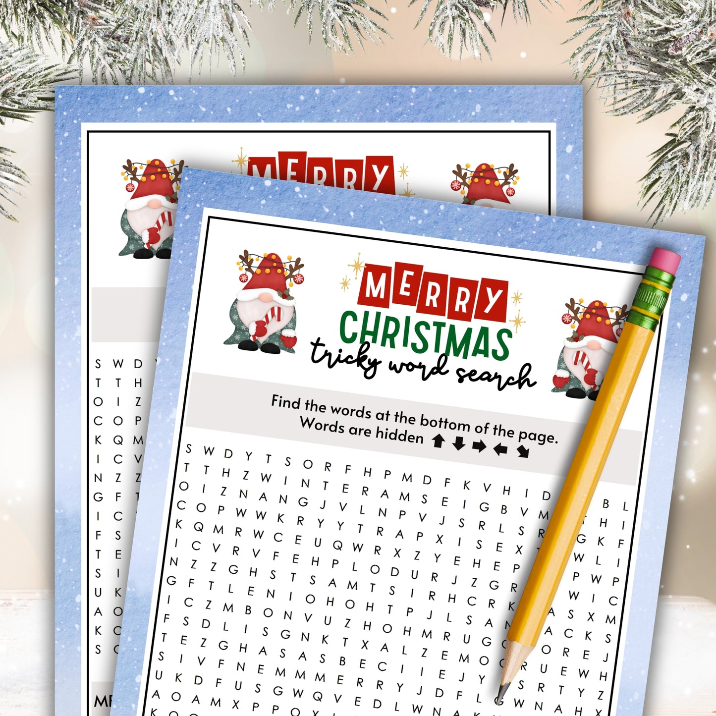 Christmas Tricky Word Search