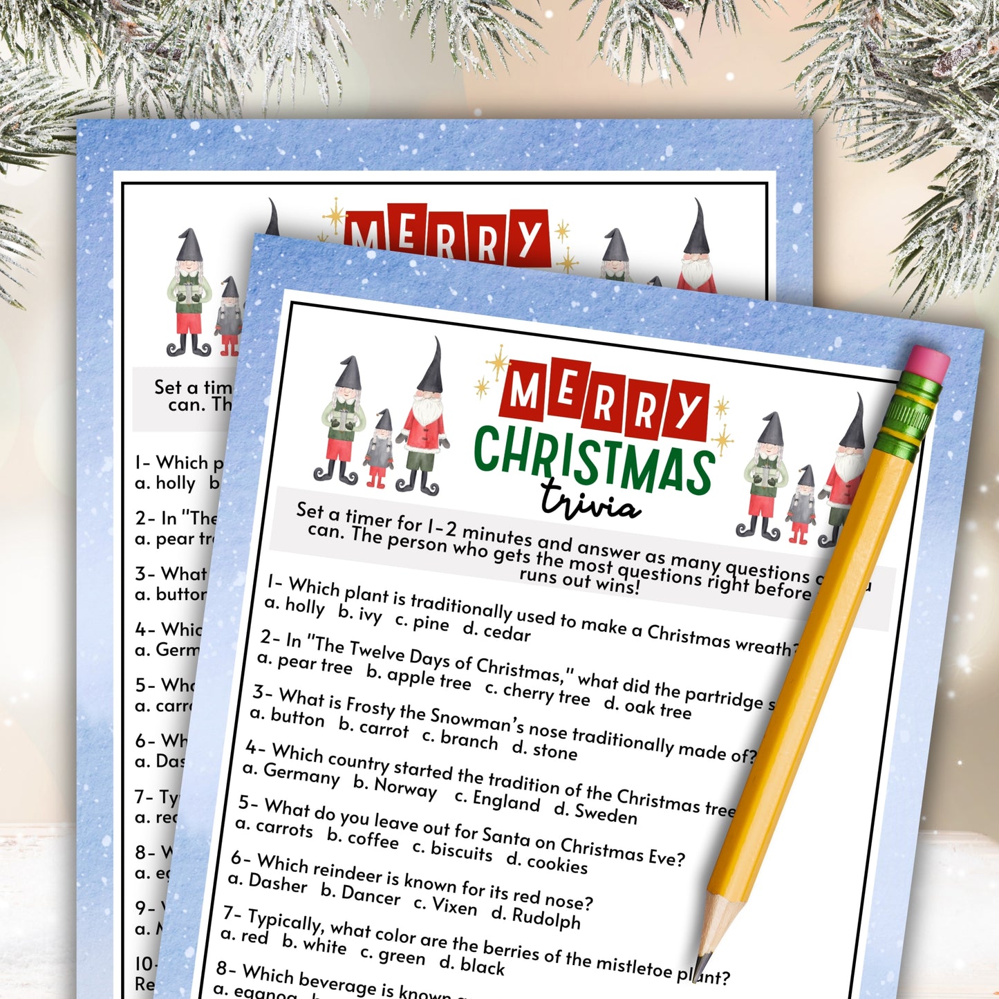 Christmas Trivia Quiz Game