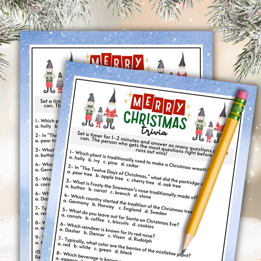 Christmas Trivia Quiz Game