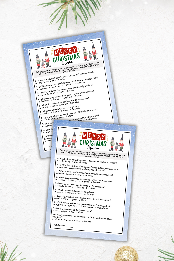 Christmas Trivia Quiz Game