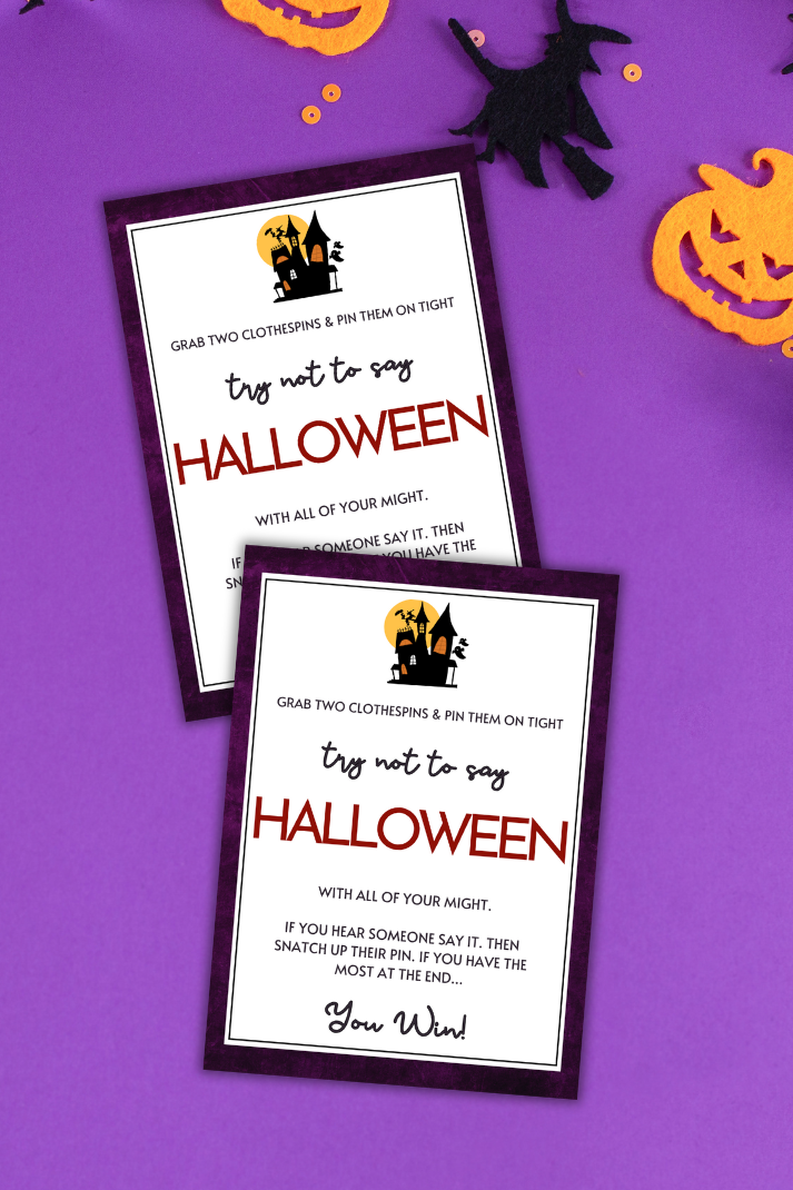 Looking for a fun and easy icebreaker game to play at your Halloween party, work party, office event, book club meeting, pub crawl night, or dinner gathering? Play this Halloween-Themed "Try Not To Say" magic word game!