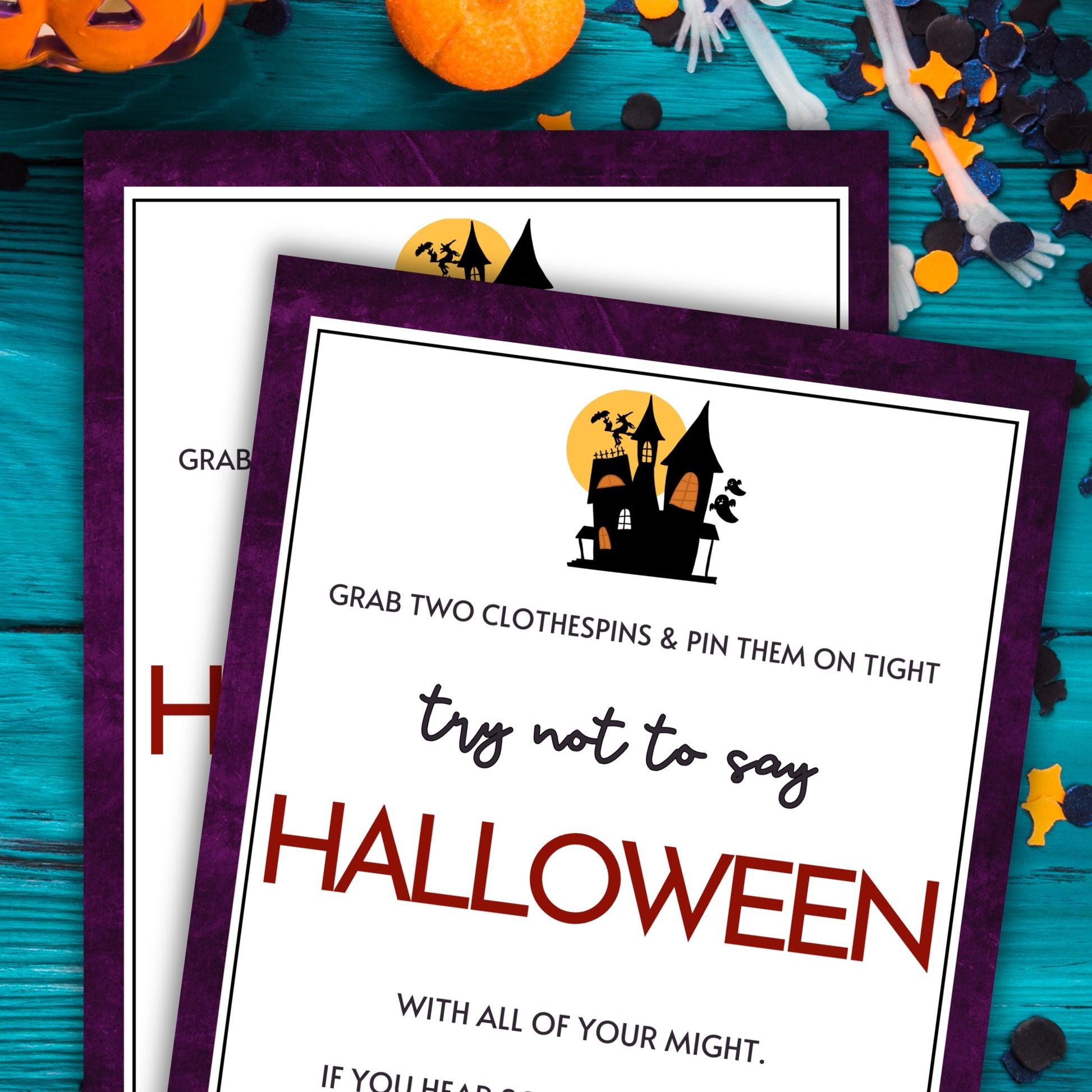 Looking for a fun and easy icebreaker game to play at your Halloween party, work party, office event, book club meeting, pub crawl night, or dinner gathering? Play this Halloween-Themed "Try Not To Say" magic word game!