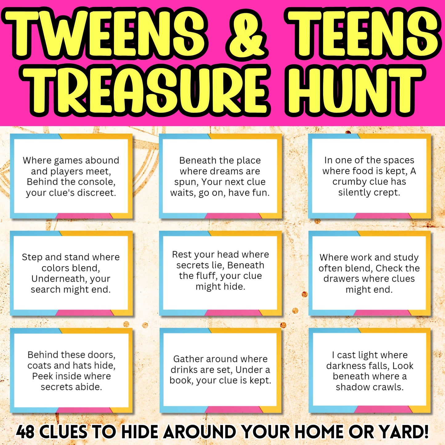 Tween Girls Scavenger Hunt