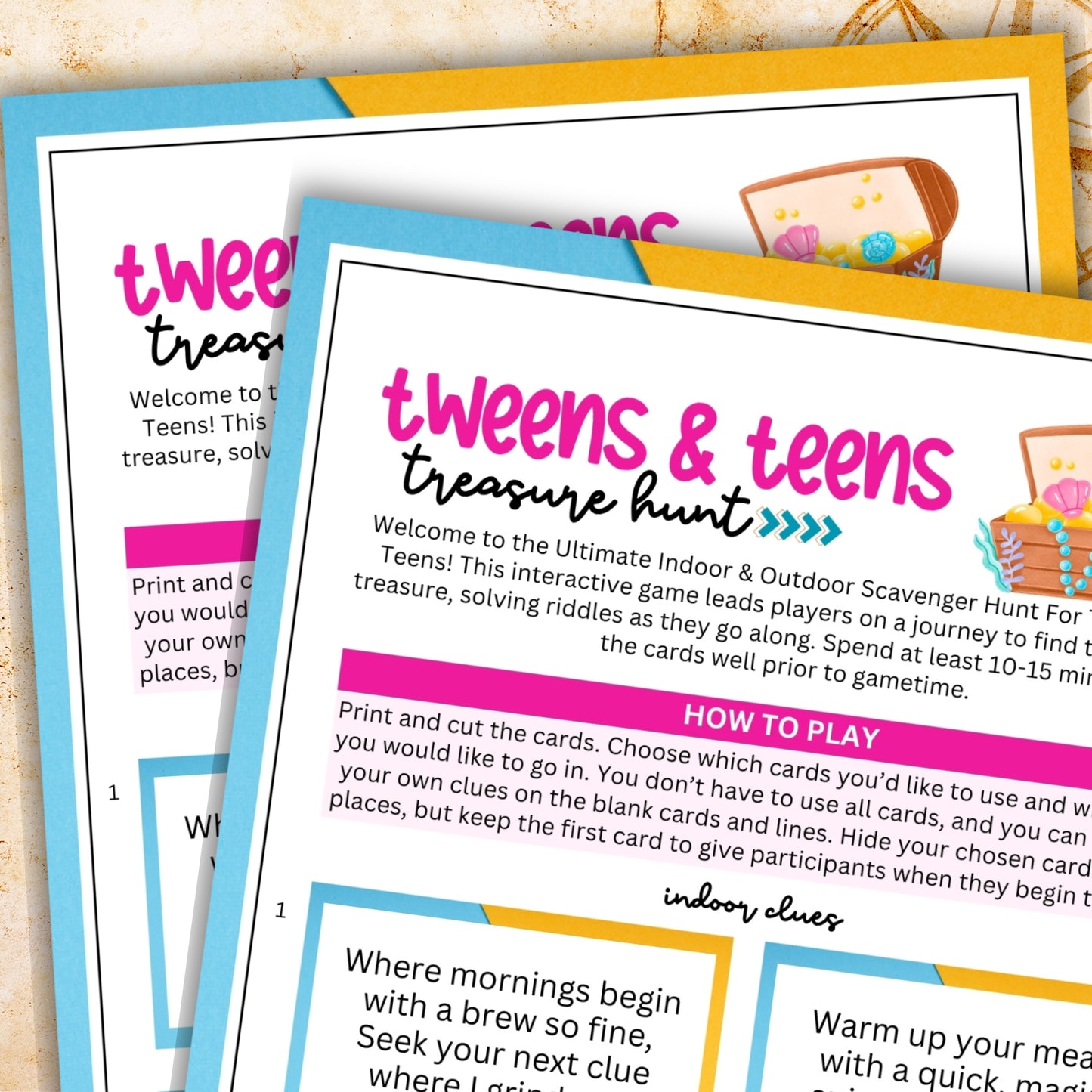 Tween Girls Scavenger Hunt